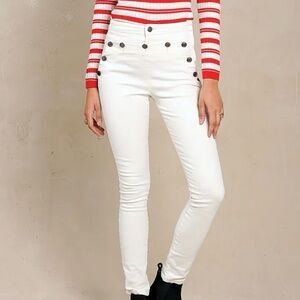 Scotch & Soda High-Waisted Buttoned Skinny Nautical Jeans